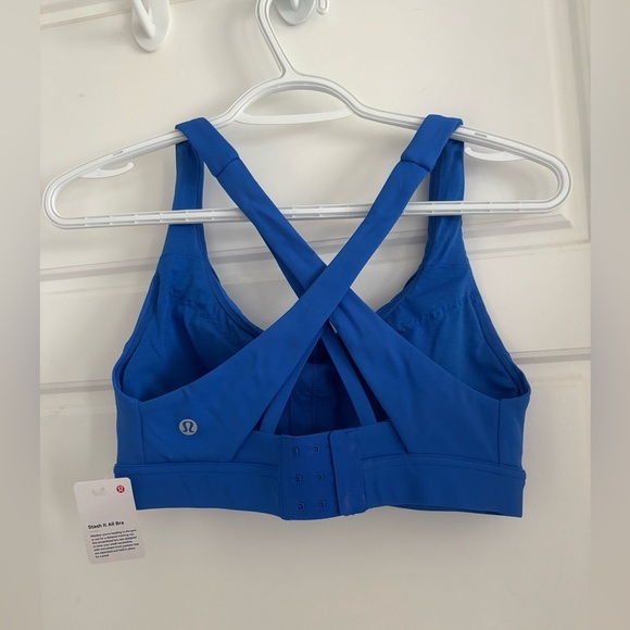 NWT Lululemon Stash It All Bra Cobalt Blue Padding Cross Back Straps Size 6​​ - Picture 6 of 6